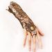 Steampunk Gothic Gold Lace Fingerless Gloves -  