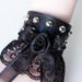 Punk Gothic Lace Rose Studded Bracelet -  