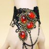 Gothic Vintage Lace Ring Bracelet -  