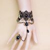 Gothic Retro Angel Wings Lace Finger Ring Bracelet -  
