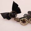 Bracelet en Dentelle Vintage Horloge Mécanique Style Gothique - Noir 