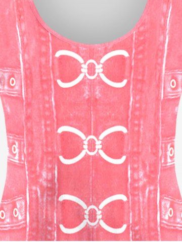 Plus Size 3D Print Long Sleeve Tee