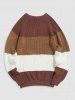 Colorblock Chunky Sweater -  