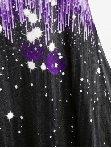 Plus Size 3D Sparkles Pinstripes Printed Short Sleeves Tee