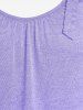 Plus Size Buckle Raglan Sleeve Cutout Jersey Tee -  