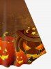 Robe D'Halloween Vintage Linge A à Imprimé Citrouille Cadeau et Chauve-souris - café 