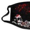 Gothic Horror Bloodstained Skull Rose Mask -  