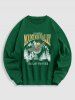 Crewneck ALASKA MOUNTAIN VALLEY Eagle Graphic Sweatshirt -  