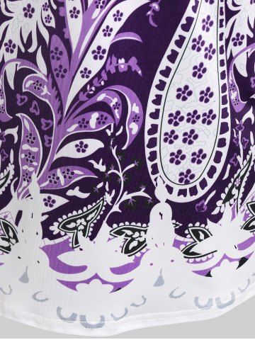 Plus Size Paisley Print Tunic T-shirt