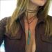 Boho Turquoise Velvet Pendant Choker Necklace -  