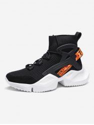 Chunky Style Lace Up High Top Sports Shoes -  
