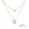 Collier Ras-du-Cou Tournesol Pendant à Double Couches - d'or 