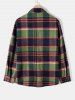 Double Pockets Design Plaid Pattern Flannel Shacket -  