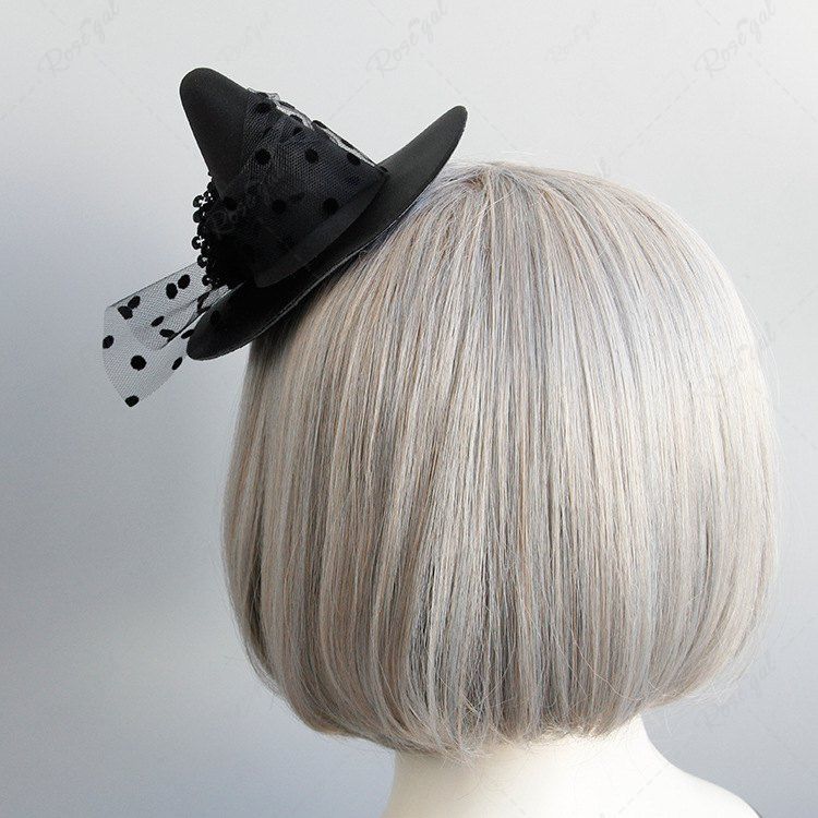 Latest Witch Hat Sheer Mesh Masquerade Party Magic Hairpin Hat  