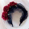 Gothic Lolita Rose Lace Hairband Masquerade Party Hair Accessories -  