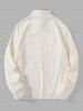Colorblock Contrast Piping Quarter Zip Sweatshirt -  