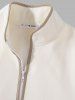 Colorblock Contrast Piping Quarter Zip Sweatshirt -  