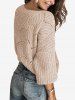 Plus Size Pointelle Knit Sweater -  