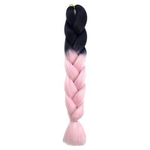 Black and Pink Gradient Color Long Hair Extensions - MULTI
