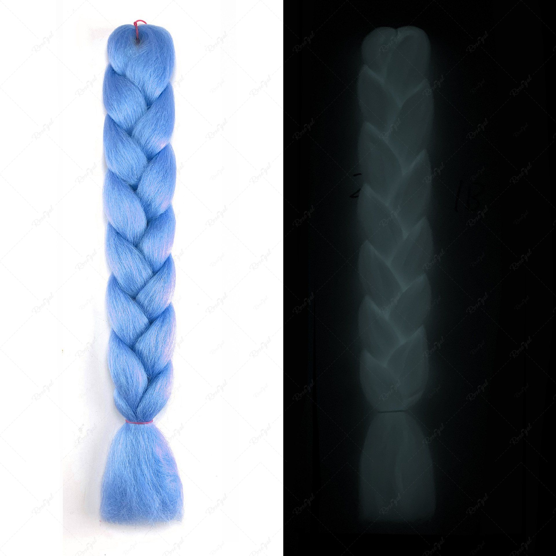Extensions de Cheveux Lumineuses Longues Bleu 