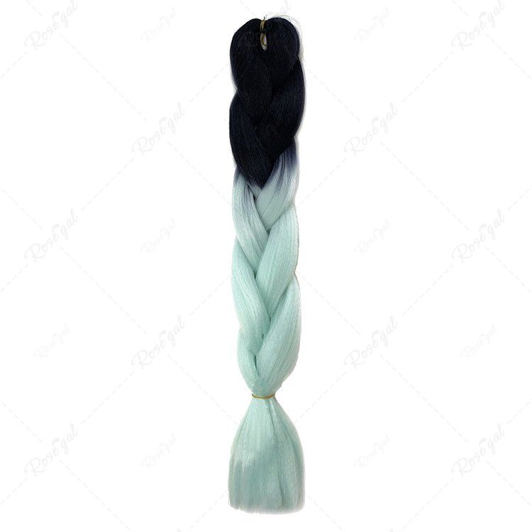 Online Black and Green Gradient Colorful Long Hair Extensions  