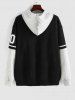 Blokecore Los Angeles Printed Colorblock Hoodie -  