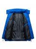 Letter Printed Detachable Collar Design Puffer Padded Jacket -  