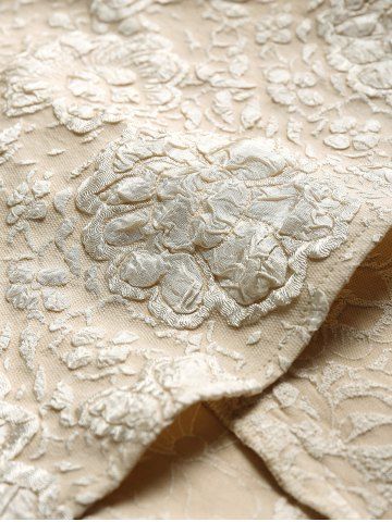 Plus Size Bowknot Jacquard Fit and Flare Dress