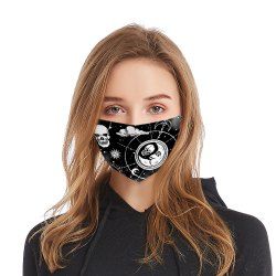 Gothic Sun Moon Skull Washable Mask -  