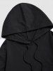 Sweat à Capuche Pull-over avec Lettre RICHNESS - Noir M