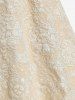 Robe Évasée Jacquard à Nœud Papillon Grande Taille - Jaune clair 2X | US 18-20