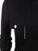 Veste Taille à Cordon de Grande Taille avec Poches à Rabat - Noir 1X | US 14-16