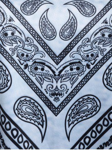 Plus Size Lace Panel Paisley Print Tee