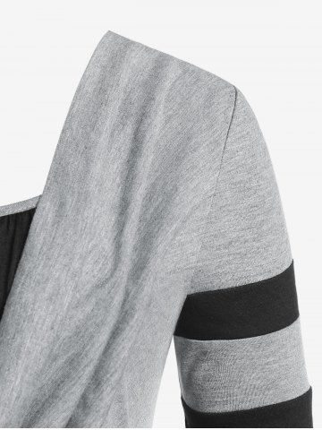 Plus Size Cowl Front Blouson 2 in 1 T-shirt