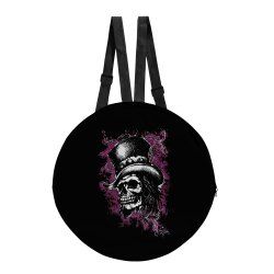 Gothic Hat Skull Print Round Backpack -  