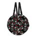 Gothic Spider Web Skull Rose Print Round Backpack -  