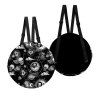 Gothic Skull Star Moon Print Round Backpack -  