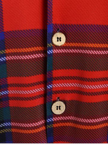 Plus Size Long Sleeve Plaid Button Up Shirt