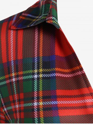 Plus Size Long Sleeve Plaid Button Up Shirt