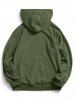 Letter Graphic Embroidered Fleece Mask Hoodie -  