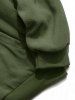 Letter Graphic Embroidered Fleece Mask Hoodie -  