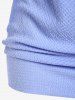 Plus Size Textured U-bar Cowl Neck Open Shoulder Blouson Top -  
