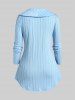 Plus Size Faux Twinset Cable Knit Top -  