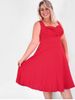 Plus Size Sweetheart Neck Ruched Bust Vintage Pin Up Dress -  