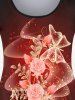 T-shirt Manches Longues à Imprimé Papillon et Fleurs Grande-Taille - Rose clair 5x | US 30-32