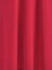Robe Vintage Trapèze Poitrine Plissée de Grande Taille - Rouge foncé 1X