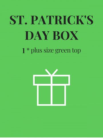 ROSEGAL Box-Plus Size 1*Random green top St Patricks Day top