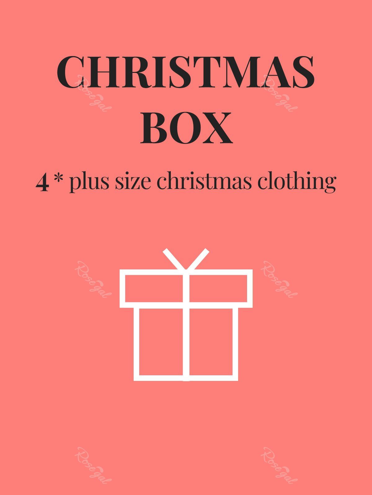 ROSEGAL Boîte - 4 * Vêtements de Noël Aléatoires Grande Taille Multi 5x-24