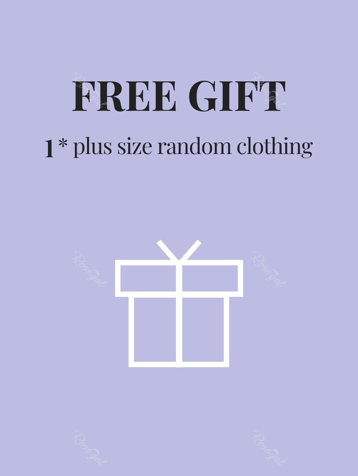 Online ROSEGAL Free Gift - A Piece of Plus Size Random Clothing  