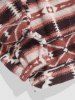 Ethnic Tribal Aztec Printed Fluffy Sweatshirt -  